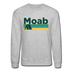 Moab, Utah Sweatshirt - Retro Camping Moab Crewneck Sweatshirt - heather gray