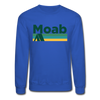 Moab, Utah Sweatshirt - Retro Camping Moab Crewneck Sweatshirt - royal blue