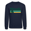 Moab, Utah Sweatshirt - Retro Camping Moab Crewneck Sweatshirt - navy