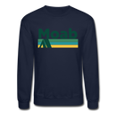 Moab, Utah Sweatshirt - Retro Camping Moab Crewneck Sweatshirt - navy
