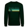 Park City, Utah Sweatshirt - Retro Camping Park City Crewneck Sweatshirt - forest green