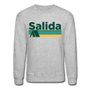Salida, Colorado Sweatshirt - Retro Camping Salida Crewneck Sweatshirt - heather gray
