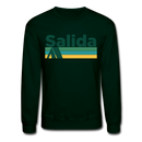 Salida, Colorado Sweatshirt - Retro Camping Salida Crewneck Sweatshirt - forest green