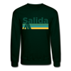 Salida, Colorado Sweatshirt - Retro Camping Salida Crewneck Sweatshirt - forest green