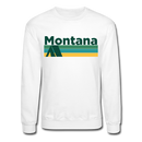 Montana Sweatshirt - Retro Camping Montana Crewneck Sweatshirt - white