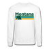Montana Sweatshirt - Retro Camping Montana Crewneck Sweatshirt - white