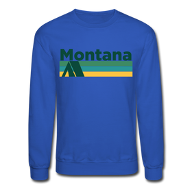 Montana Sweatshirt - Retro Camping Montana Crewneck Sweatshirt