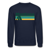 Montana Sweatshirt - Retro Camping Montana Crewneck Sweatshirt - navy