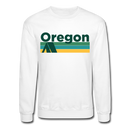 Oregon Sweatshirt - Retro Camping Oregon Crewneck Sweatshirt - white