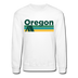 Oregon Sweatshirt - Retro Camping Oregon Crewneck Sweatshirt - white