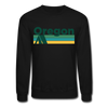 Oregon Sweatshirt - Retro Camping Oregon Crewneck Sweatshirt - black