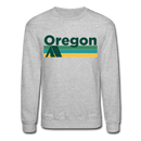 Oregon Sweatshirt - Retro Camping Oregon Crewneck Sweatshirt - heather gray