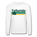Telluride, Colorado Sweatshirt - Retro Camping Telluride Crewneck Sweatshirt - white