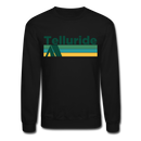 Telluride, Colorado Sweatshirt - Retro Camping Telluride Crewneck Sweatshirt - black