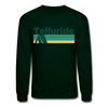 Telluride, Colorado Sweatshirt - Retro Camping Telluride Crewneck Sweatshirt - forest green