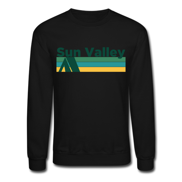 Sun Valley, Idaho Sweatshirt - Retro Camping Sun Valley Crewneck Sweatshirt - black