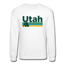 Utah Sweatshirt - Retro Camping Utah Crewneck Sweatshirt - white