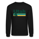 Utah Sweatshirt - Retro Camping Utah Crewneck Sweatshirt - black