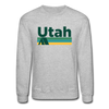 Utah Sweatshirt - Retro Camping Utah Crewneck Sweatshirt - heather gray