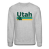 Utah Sweatshirt - Retro Camping Utah Crewneck Sweatshirt - heather gray