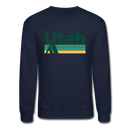 Utah Sweatshirt - Retro Camping Utah Crewneck Sweatshirt - navy
