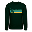 Snowmass, Colorado Sweatshirt - Retro Camping Snowmass Crewneck Sweatshirt - forest green