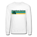 Steamboat Springs, Colorado Sweatshirt - Retro Camping Steamboat Springs Crewneck Sweatshirt - white