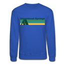 Steamboat Springs, Colorado Sweatshirt - Retro Camping Steamboat Springs Crewneck Sweatshirt - royal blue