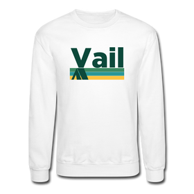 Vail, Colorado Sweatshirt - Retro Camping Vail Crewneck Sweatshirt - white