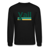 Vail, Colorado Sweatshirt - Retro Camping Vail Crewneck Sweatshirt - black