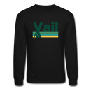 Vail, Colorado Sweatshirt - Retro Camping Vail Crewneck Sweatshirt - black