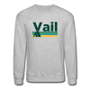 Vail, Colorado Sweatshirt - Retro Camping Vail Crewneck Sweatshirt - heather gray
