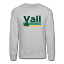 Vail, Colorado Sweatshirt - Retro Camping Vail Crewneck Sweatshirt - heather gray