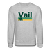 Vail, Colorado Sweatshirt - Retro Camping Vail Crewneck Sweatshirt - heather gray