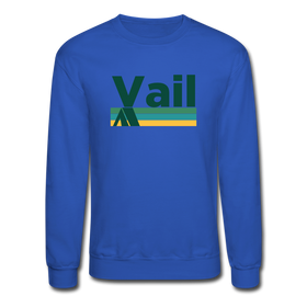 Vail, Colorado Sweatshirt - Retro Camping Vail Crewneck Sweatshirt - royal blue