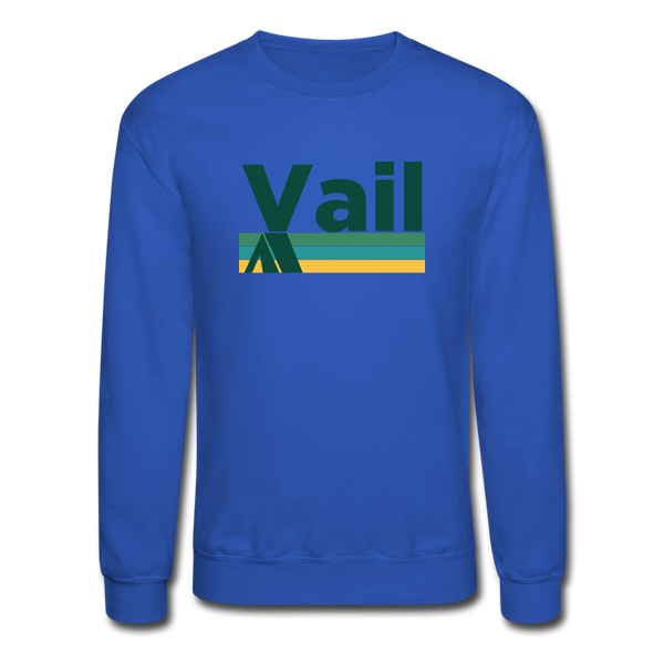 Vail, Colorado Sweatshirt - Retro Camping Vail Crewneck Sweatshirt - royal blue