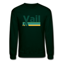 Vail, Colorado Sweatshirt - Retro Camping Vail Crewneck Sweatshirt - forest green