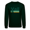 Vail, Colorado Sweatshirt - Retro Camping Vail Crewneck Sweatshirt - forest green