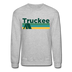 Truckee, California Sweatshirt - Retro Camping Truckee Crewneck Sweatshirt - heather gray