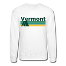 Vermont Sweatshirt - Retro Camping Vermont Crewneck Sweatshirt - white