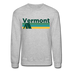 Vermont Sweatshirt - Retro Camping Vermont Crewneck Sweatshirt - heather gray
