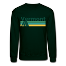 Vermont Sweatshirt - Retro Camping Vermont Crewneck Sweatshirt - forest green