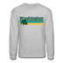 Washington Sweatshirt - Retro Camping Washington Crewneck Sweatshirt - heather gray