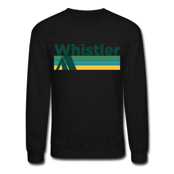 Whistler, Canada Sweatshirt - Retro Camping Whistler Crewneck Sweatshirt - black