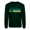 Whistler, Canada Sweatshirt - Retro Camping Whistler Crewneck Sweatshirt - forest green