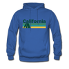 California Hoodie - Retro Camping California Hooded Sweatshirt - royal blue