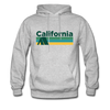 California Hoodie - Retro Camping California Hooded Sweatshirt - heather gray