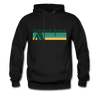 Crested Butte, Colorado Hoodie - Retro Camping Crested Butte Hooded Sweatshirt - black