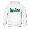 Big Sky, Montana Hoodie - Retro Camping Big Sky Hooded Sweatshirt - white
