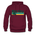 Big Sky, Montana Hoodie - Retro Camping Big Sky Hooded Sweatshirt - burgundy